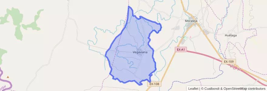 Mapa de ubicacion de Vegaviana.