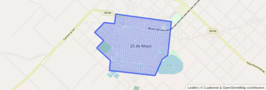 Mapa de ubicacion de Veinticinco de Mayo.
