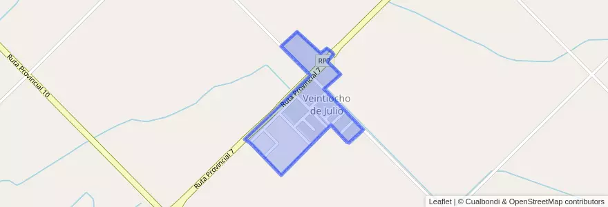 Mapa de ubicacion de Veintiocho de Julio.