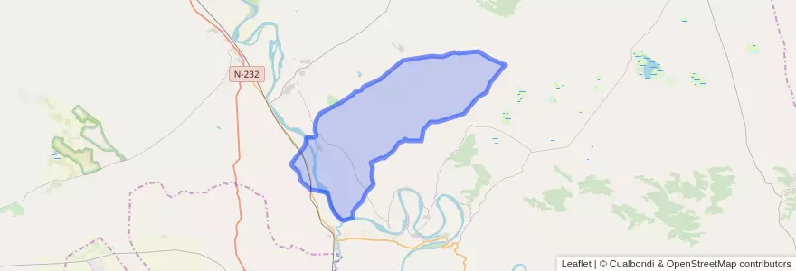Mapa de ubicacion de Velilla de Ebro.