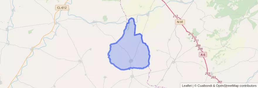 Mapa de ubicacion de Vezdemarbán.