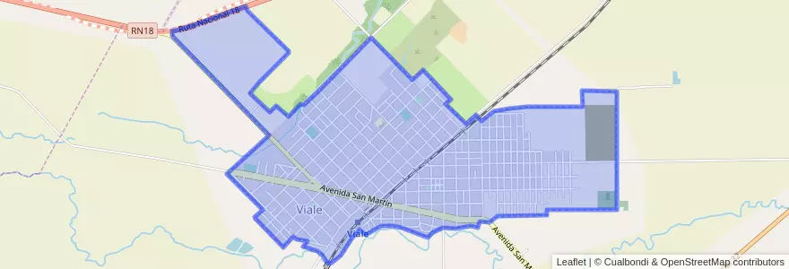 Mapa de ubicacion de Viale.
