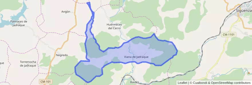 Mapa de ubicacion de Viana de Jadraque.