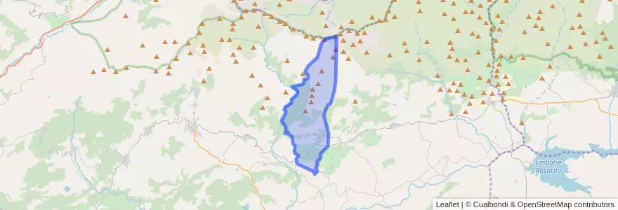 Mapa de ubicacion de Viandar de la Vera.