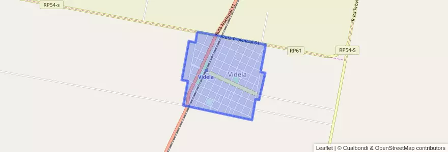 Mapa de ubicacion de Videla.