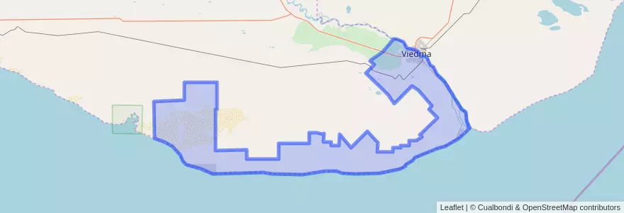 Mapa de ubicacion de Viedma.