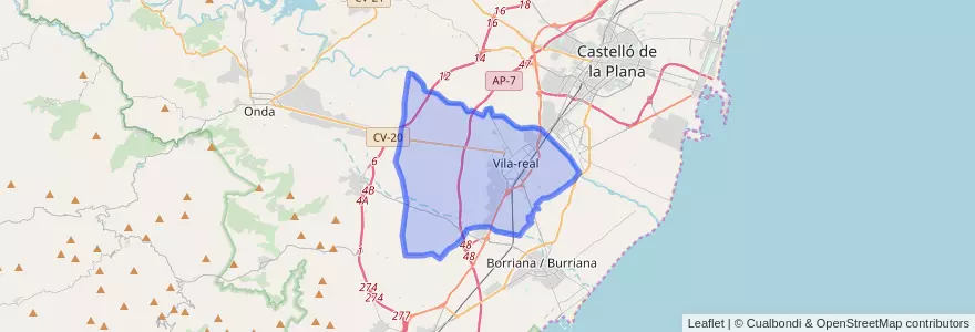 Mapa de ubicacion de Vila-real.