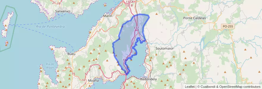 Mapa de ubicacion de Vilaboa.