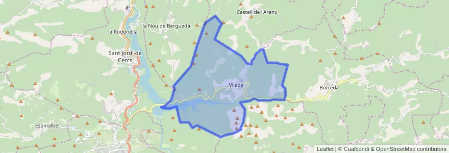 Mapa de ubicacion de Vilada.