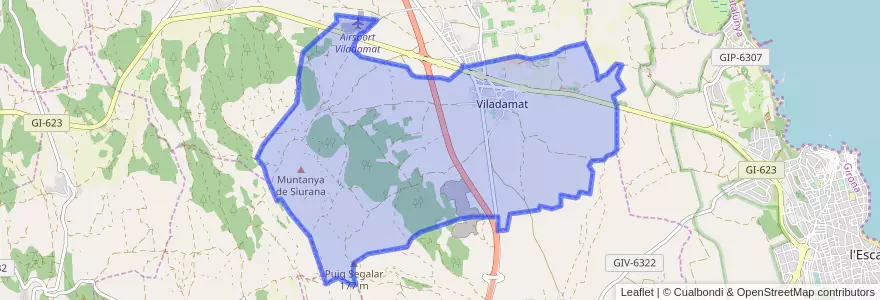 Mapa de ubicacion de Viladamat.