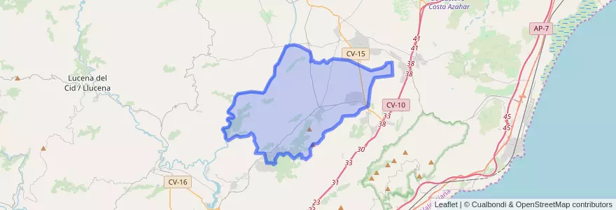 Mapa de ubicacion de Vilafamés.