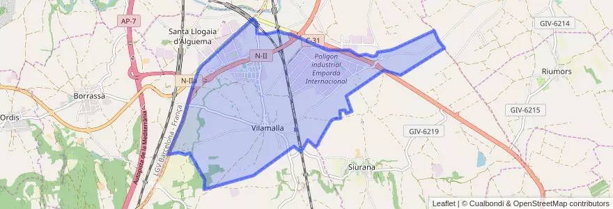 Mapa de ubicacion de Vilamalla.