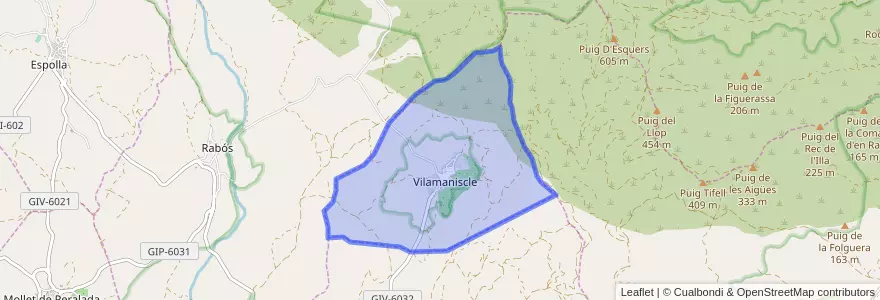 Mapa de ubicacion de Vilamaniscle.