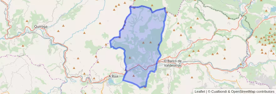 Mapa de ubicacion de Vilamartín de Valdeorras.