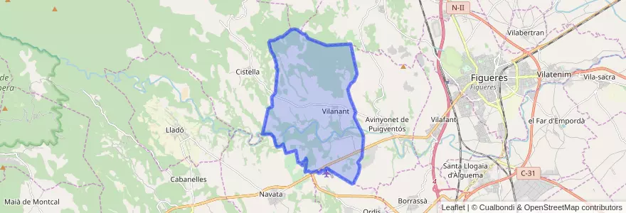 Mapa de ubicacion de Vilanant.