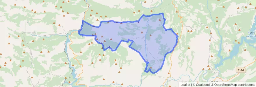 Mapa de ubicacion de Vilanova de Meià.