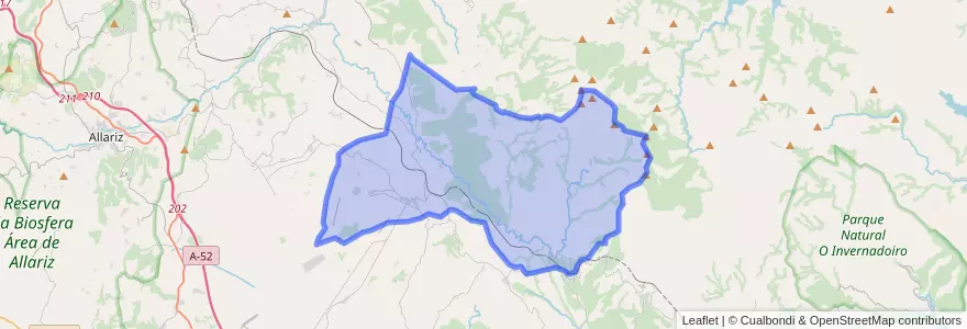 Mapa de ubicacion de Vilar de Barrio.