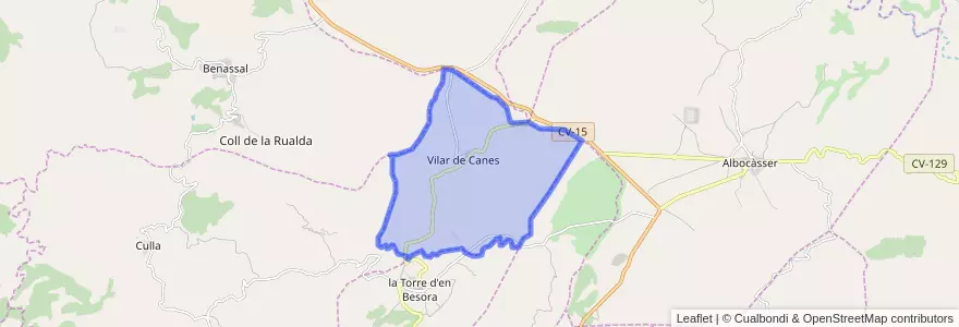 Mapa de ubicacion de Vilar de Canes.