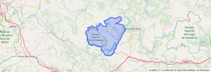 Mapa de ubicacion de Vilariño de Conso.