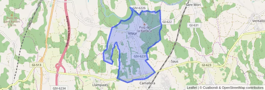 Mapa de ubicacion de Vilaür.