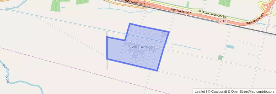 Mapa de ubicacion de Villa Antigua.
