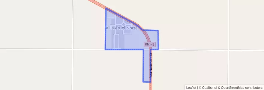 Mapa de ubicacion de Villa Atuel Norte.