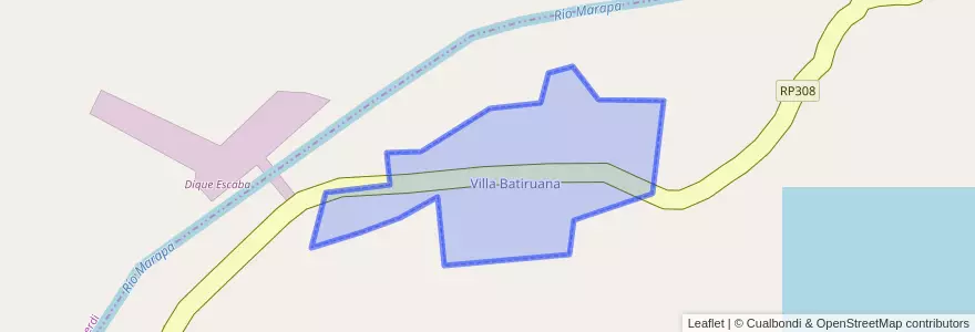 Mapa de ubicacion de Villa Batiruana.