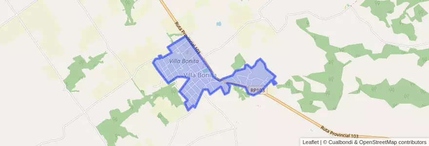 Mapa de ubicacion de Villa Bonita.