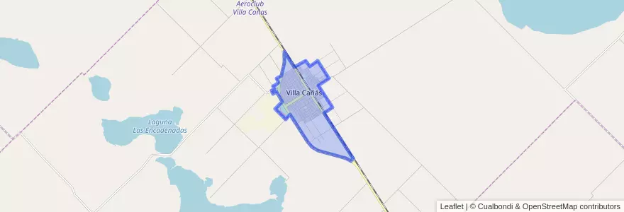 Mapa de ubicacion de Villa Cañás.