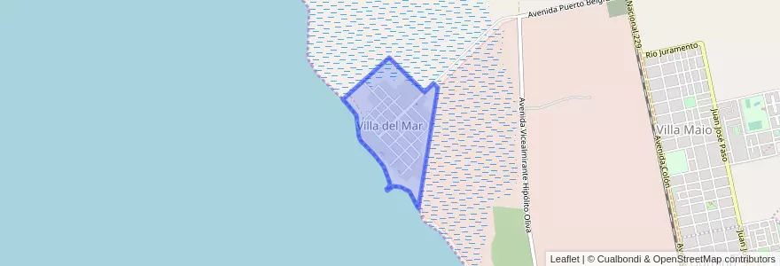 Mapa de ubicacion de Villa del Mar.