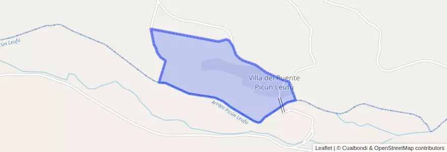 Mapa de ubicacion de Villa del Puente Picún Leufú.