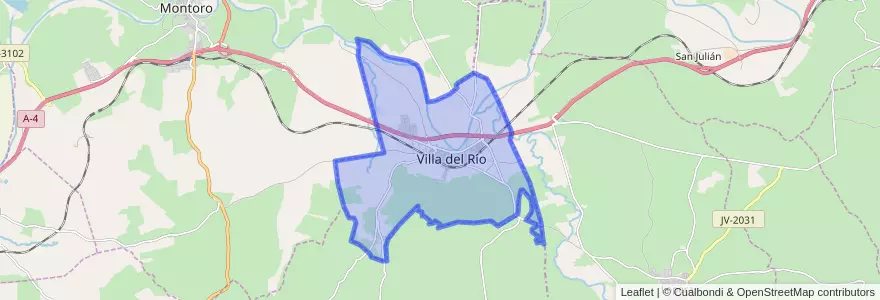 Mapa de ubicacion de Villa del Río.