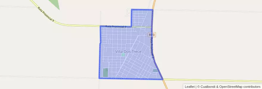 Mapa de ubicacion de Villa Dos Trece.
