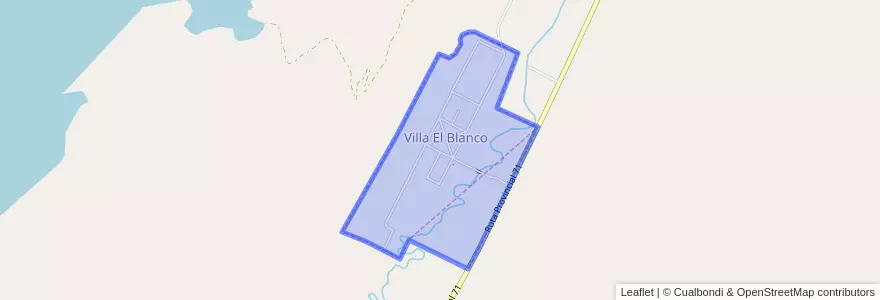Mapa de ubicacion de Villa El Blanco.