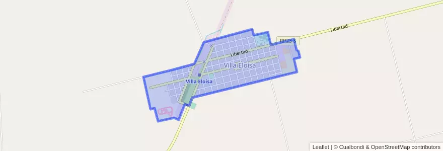 Mapa de ubicacion de Villa Eloísa.