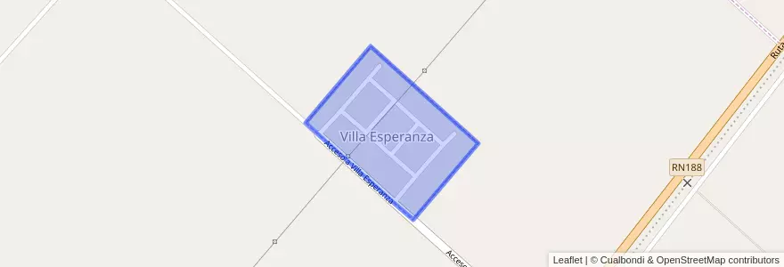 Mapa de ubicacion de Villa Esperanza.