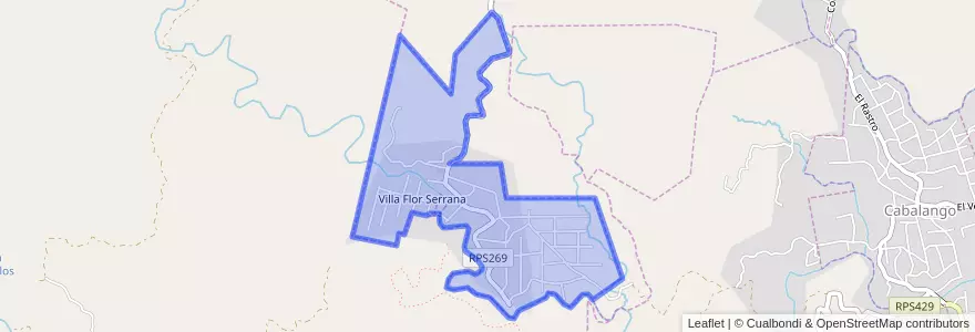 Mapa de ubicacion de Villa Flor Serrana.
