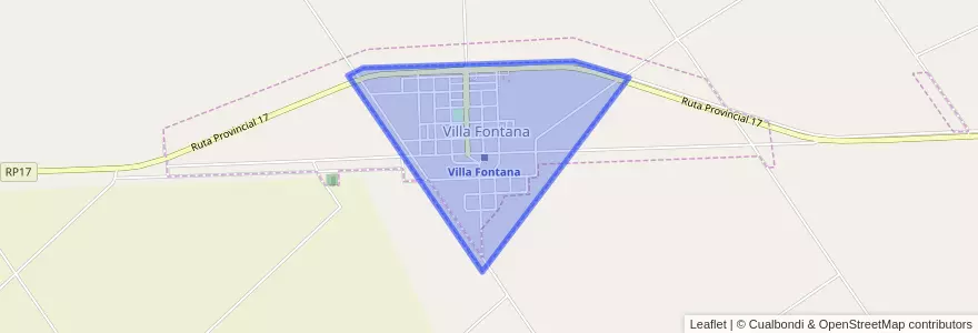 Mapa de ubicacion de Villa Fontana.