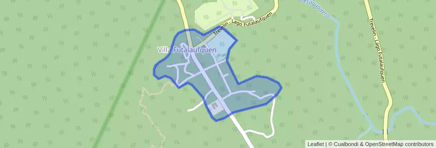 Mapa de ubicacion de Villa Futalafquen.