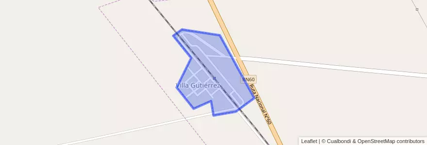Mapa de ubicacion de Villa Gutiérrez.
