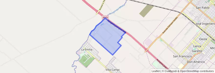Mapa de ubicacion de Villa Hermosa.