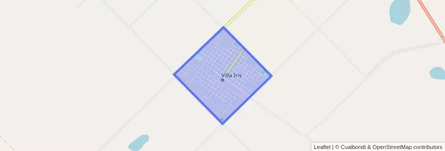 Mapa de ubicacion de Villa Iris.