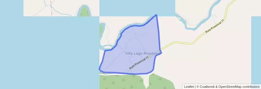 Mapa de ubicacion de Villa Lago Rivadavia.