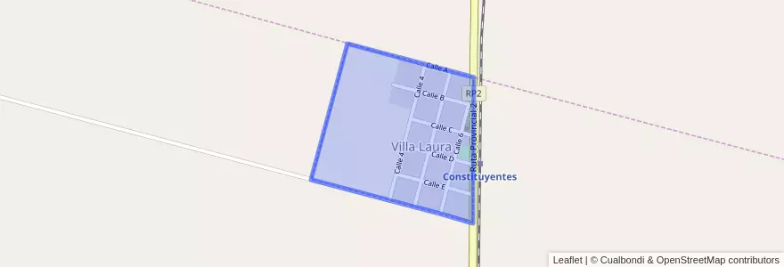 Mapa de ubicacion de Villa Laura.