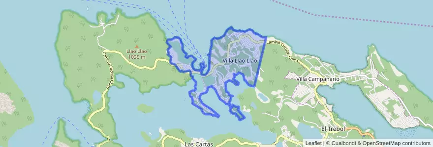 Mapa de ubicacion de Villa Llao Llao.