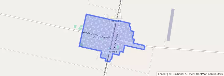 Mapa de ubicacion de Villa Minetti.