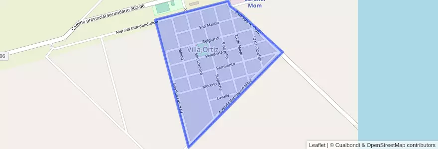 Mapa de ubicacion de Villa Ortiz.