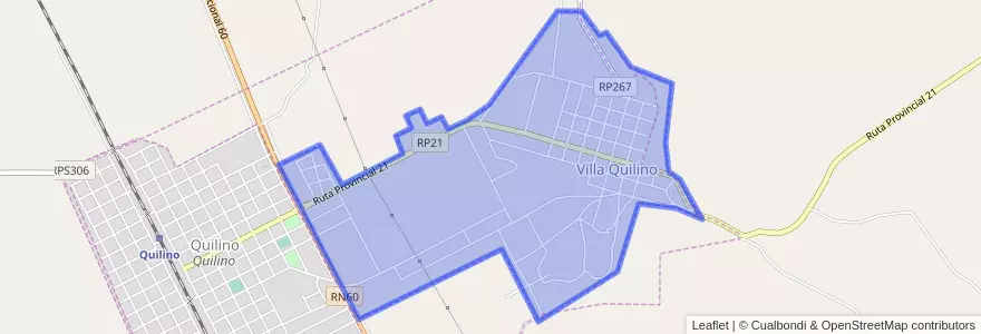 Mapa de ubicacion de Villa Quilino.