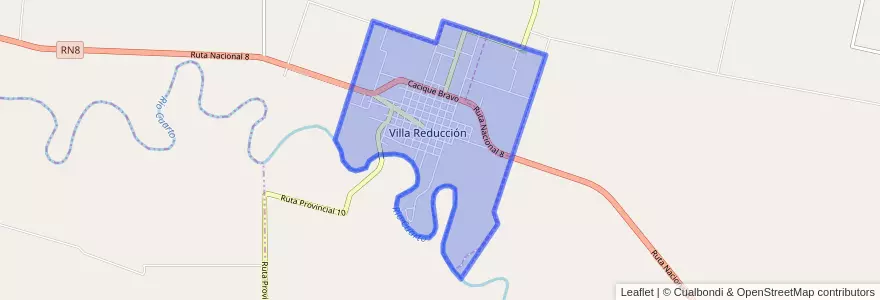 Mapa de ubicacion de Villa Reducción.
