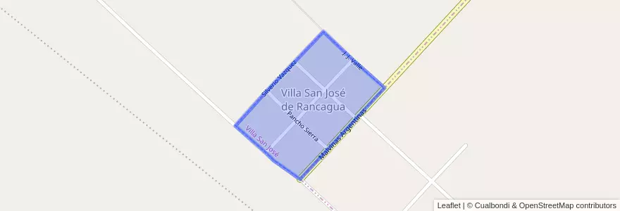 Mapa de ubicacion de Villa San José.
